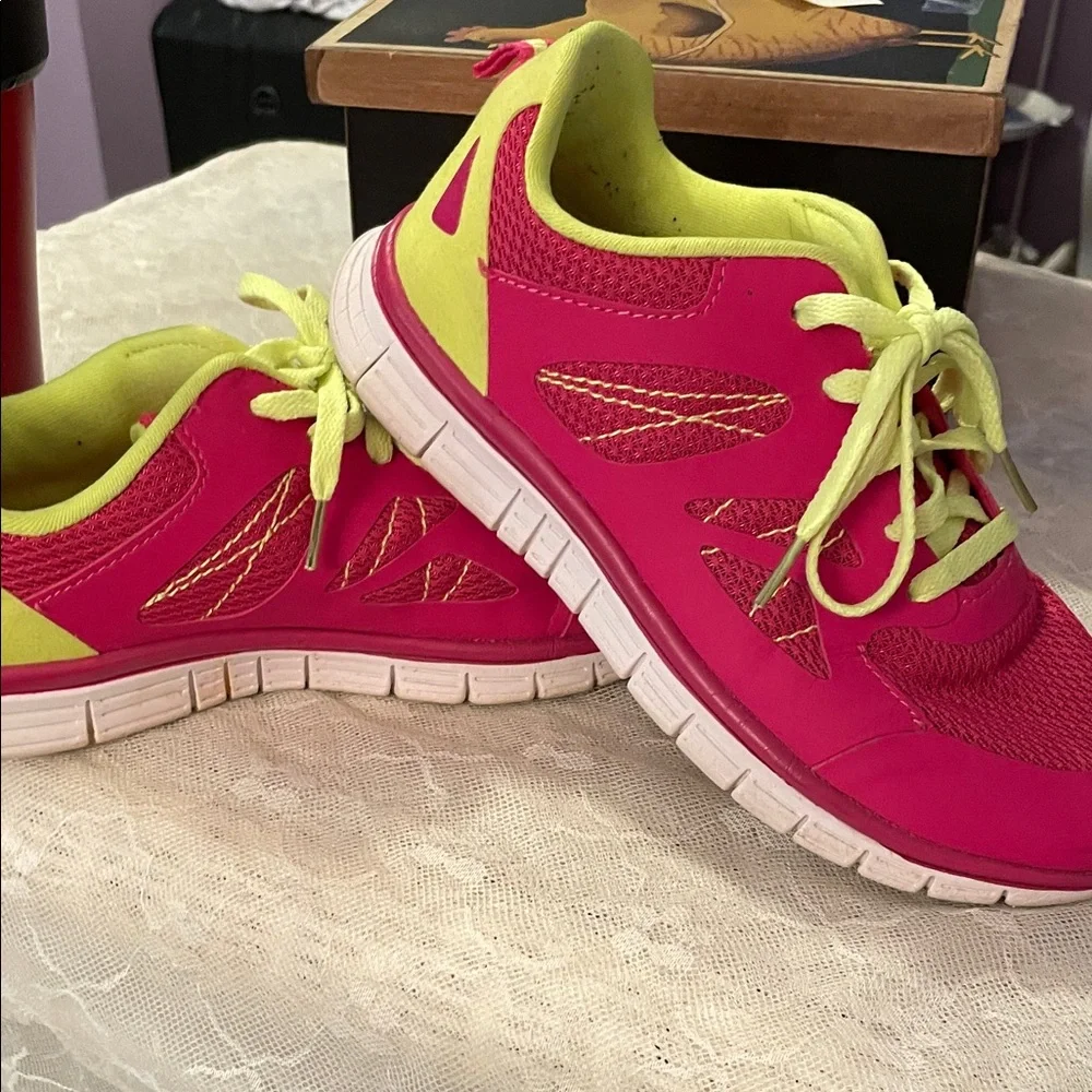 Danskin Now Pink and Yellow Athletic Shoes